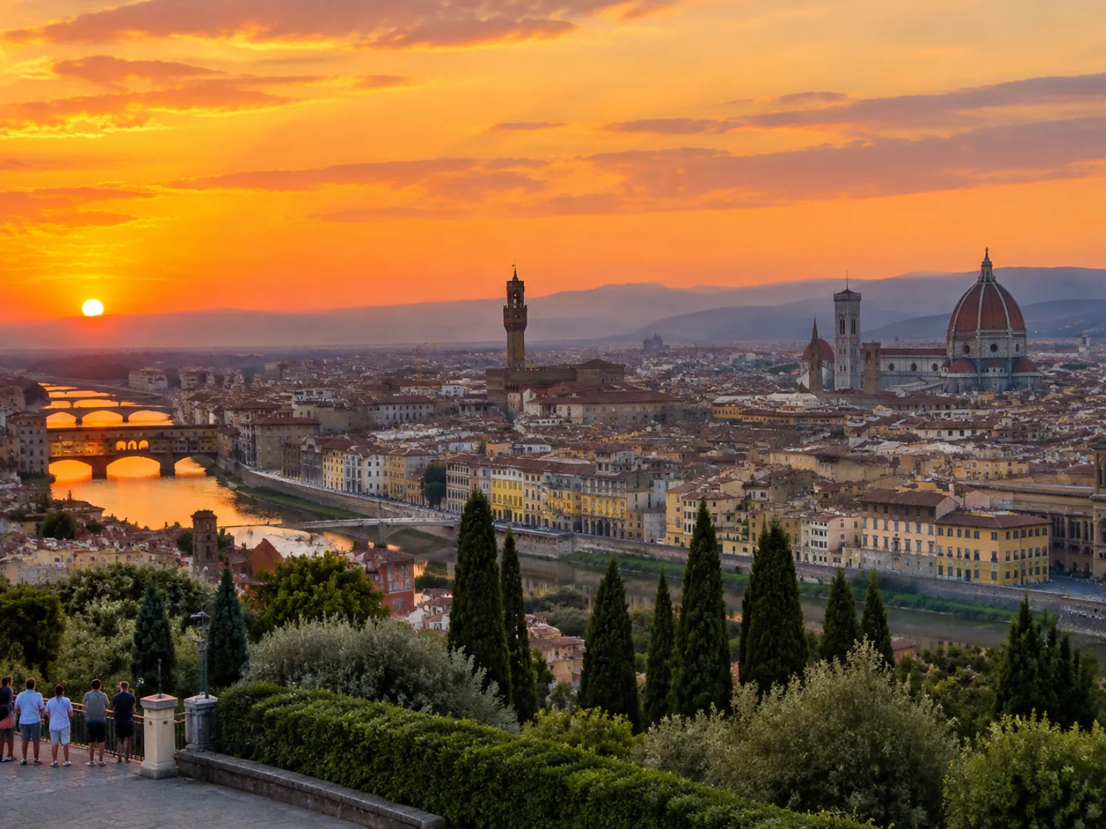 Blick vom Piazzale Michelangelo (KI-generiertes Symbolbild)