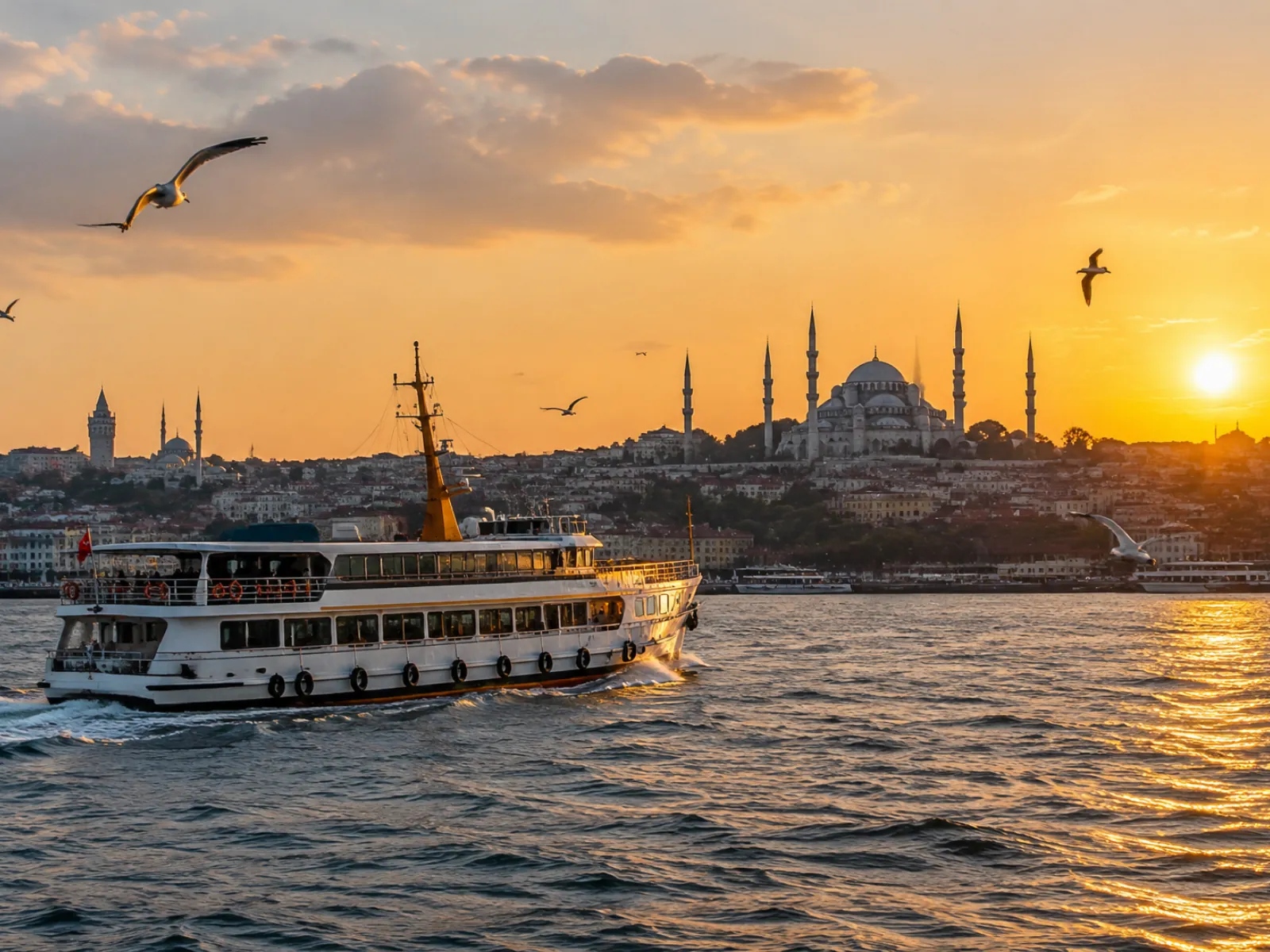 Fähre auf dem Bosporus (KI-generiertes Symbolbild)