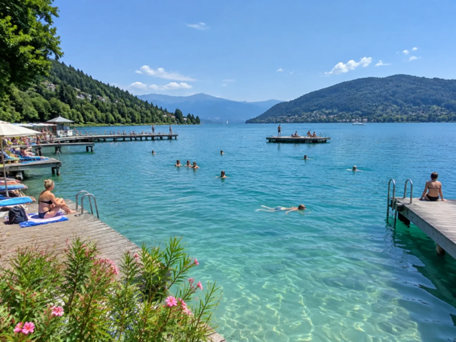 Strandbad am Wörthersee (KI-generiertes Symbolbild)