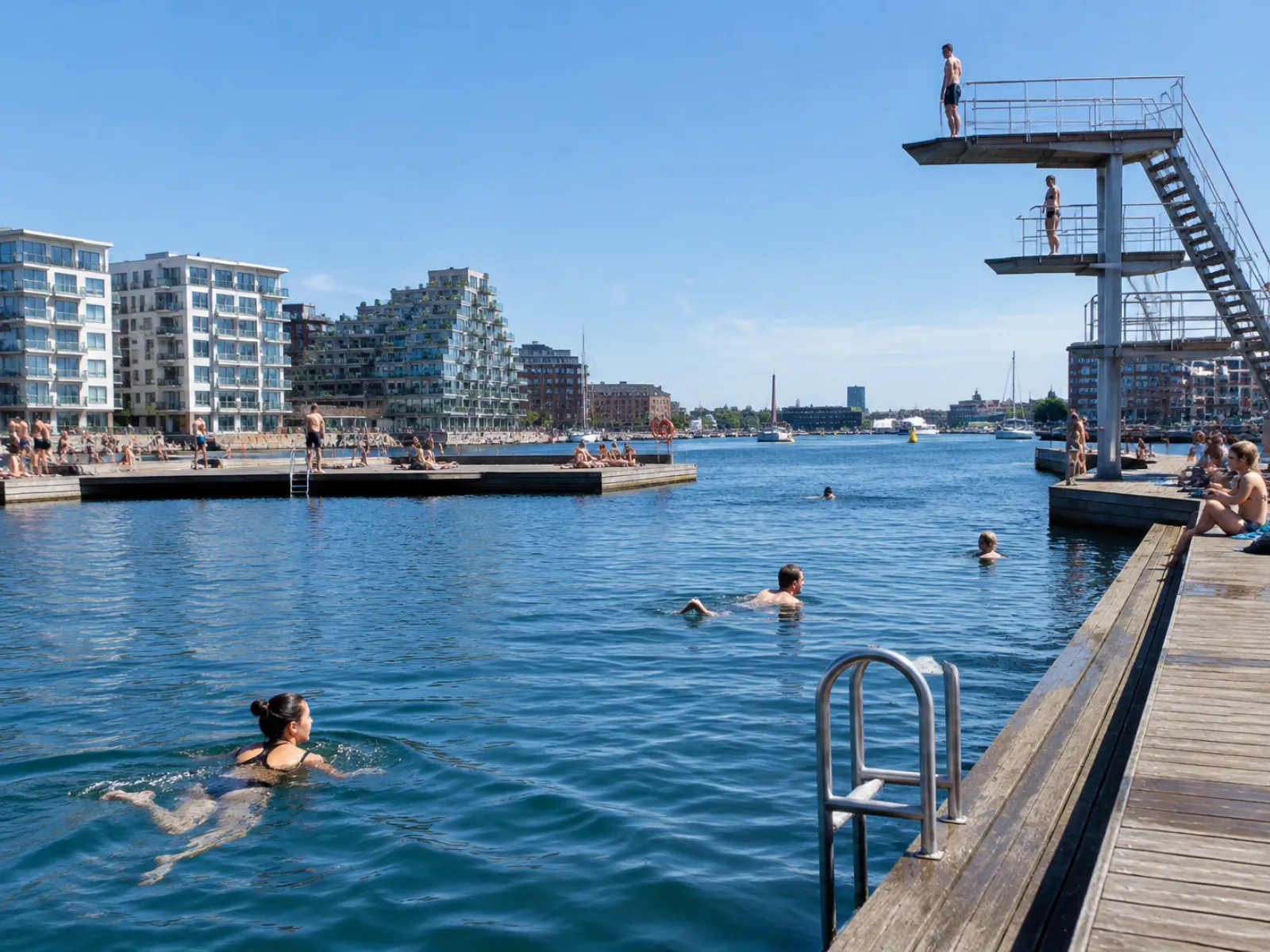 Hafenbad Islands Brygge (KI-generiertes Symbolbild)