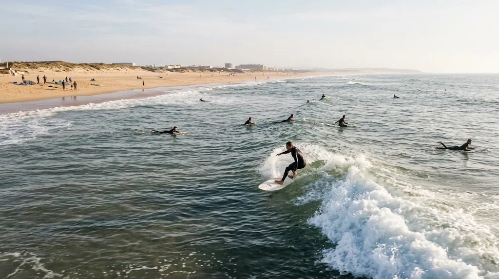 Surf-Kurs an der Caparica