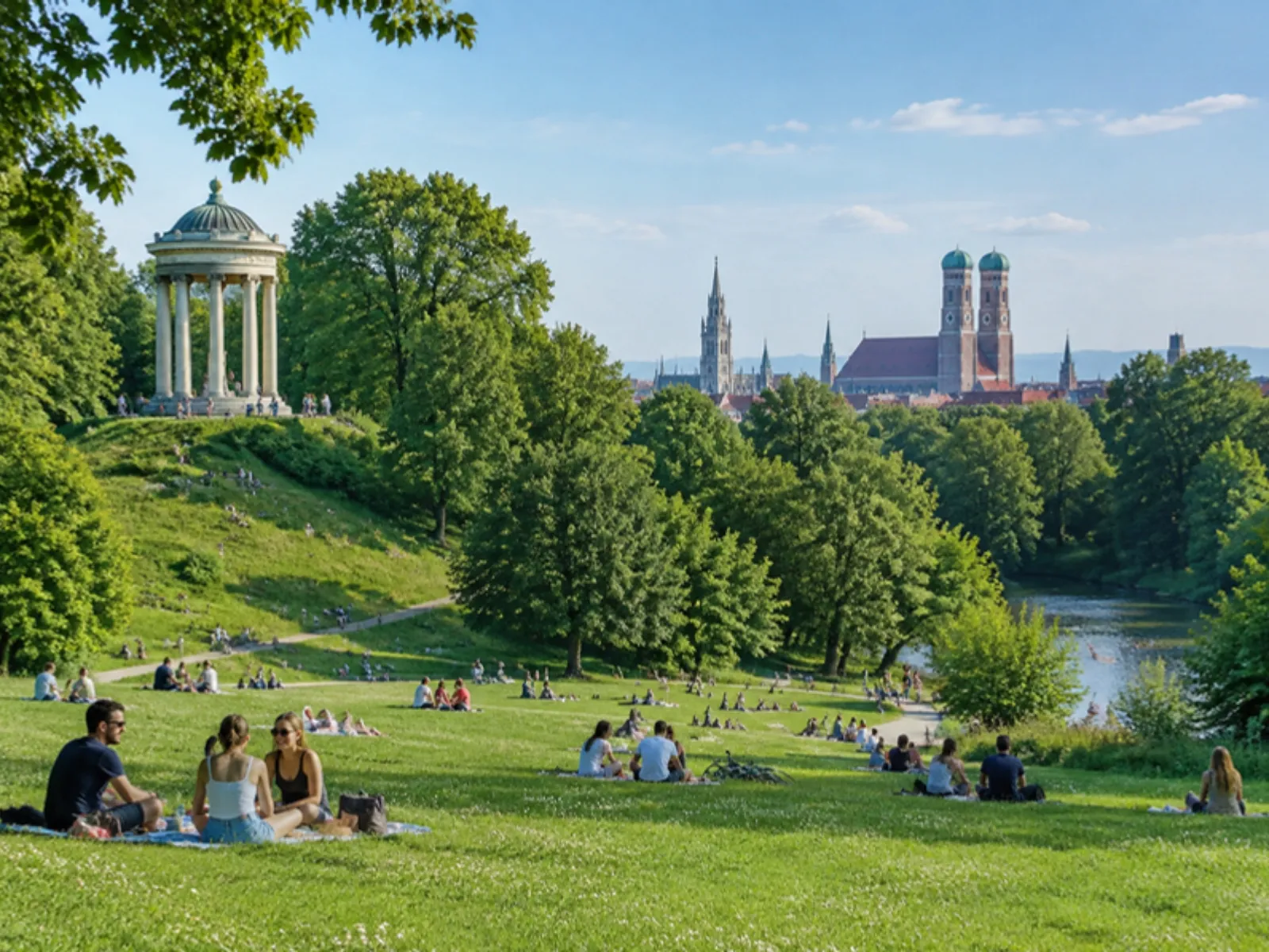 Englischer Garten (KI-generiertes Symbolbild)