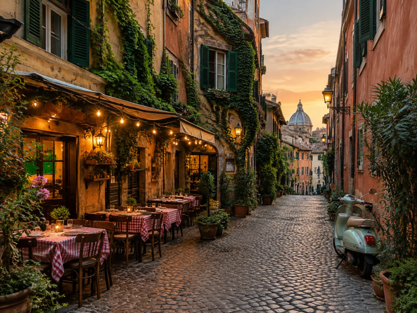 Gassen in Trastevere (KI-generiertes Symbolbild)