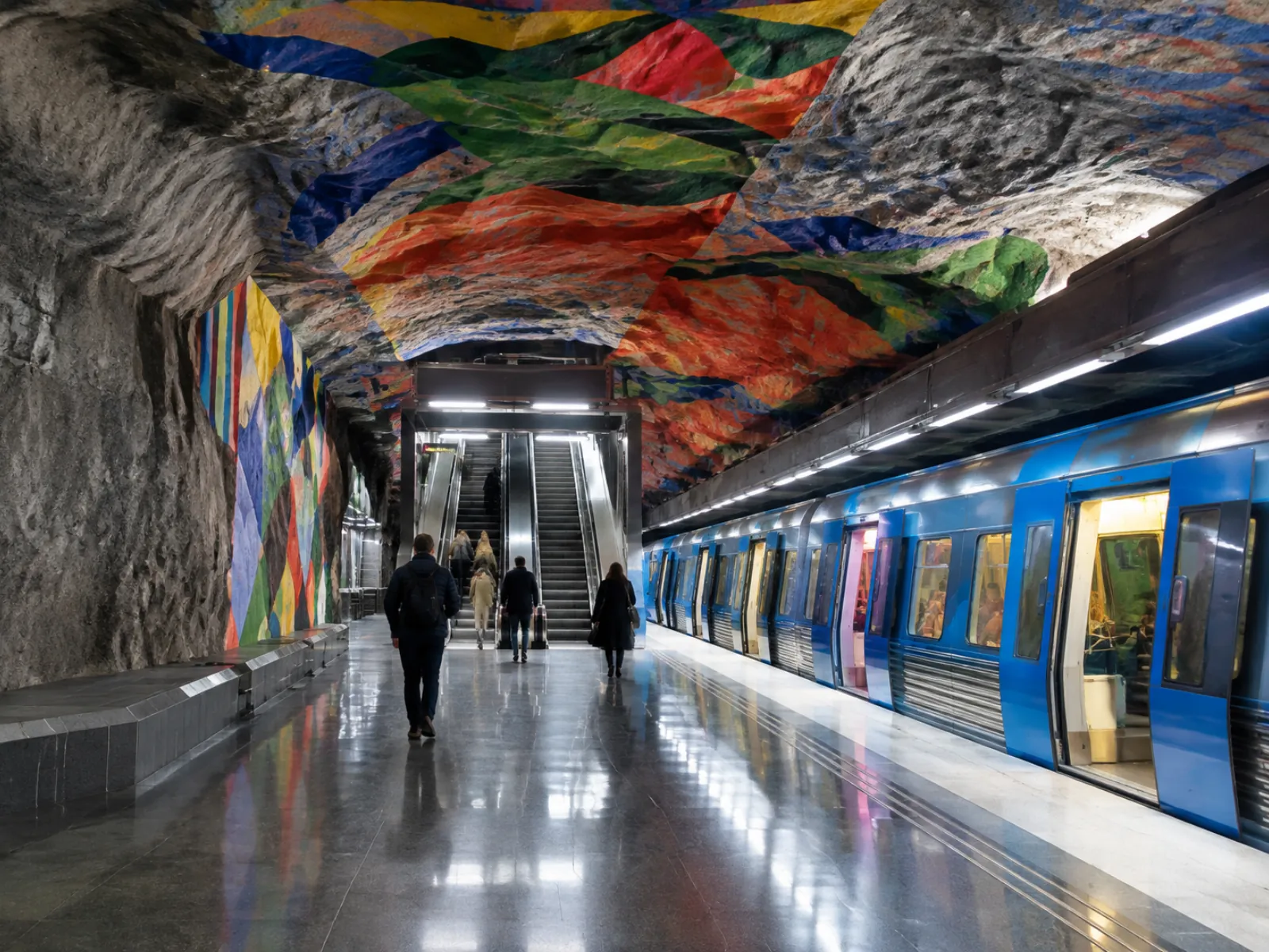 Kunst in der Tunnelbana (KI-generiertes Symbolbild)
