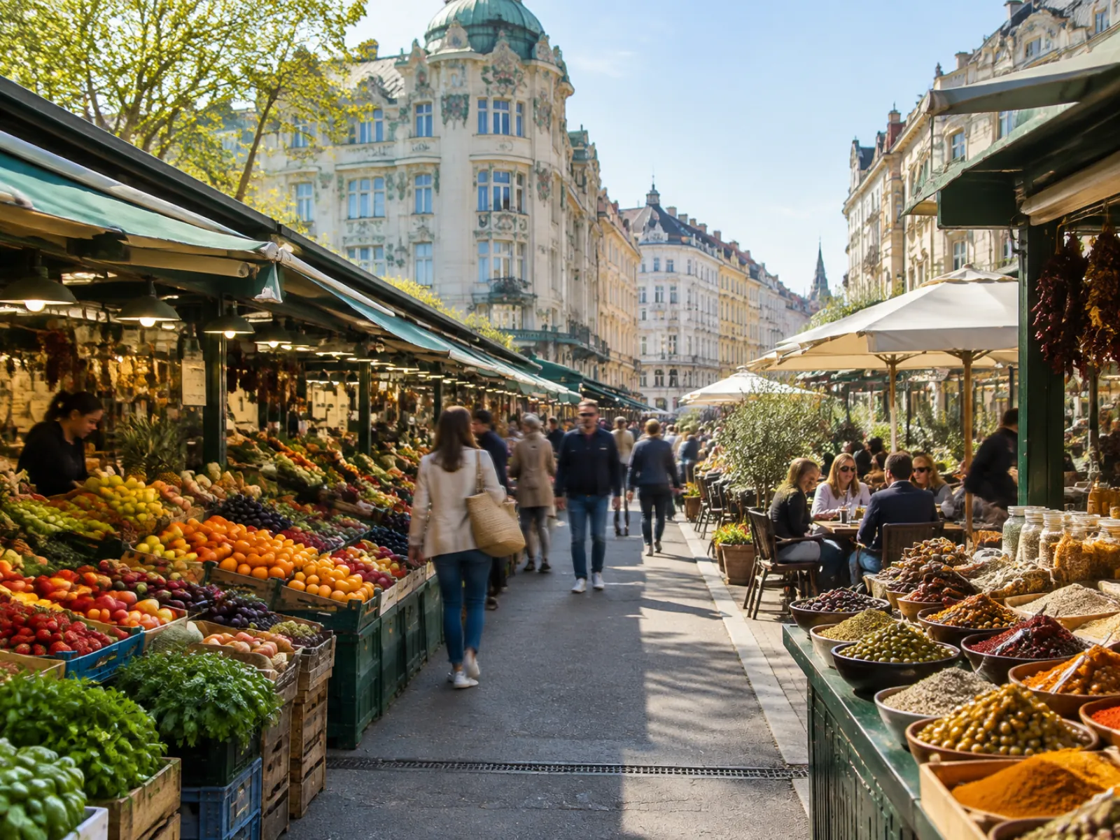 Naschmarkt (KI-generiertes Symbolbild)